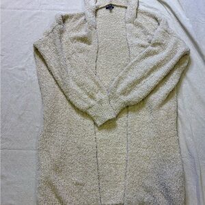 Cozy Cream/Tan Open-Front Sweater